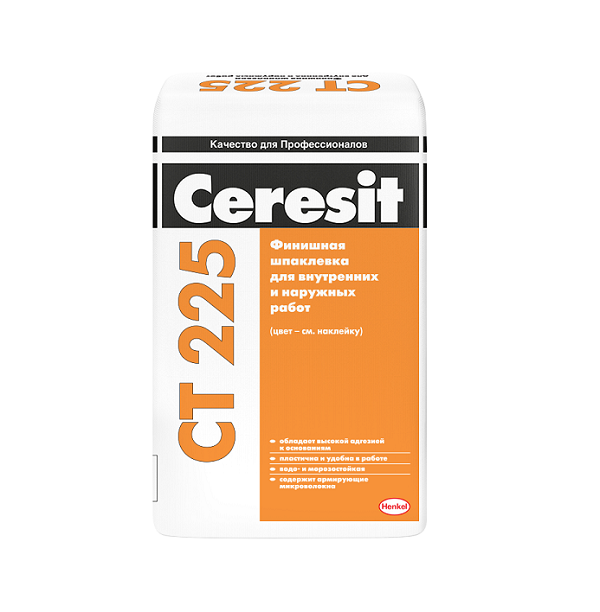 Ceresit СТ 225/25 кг фасадная шпаклевка белая