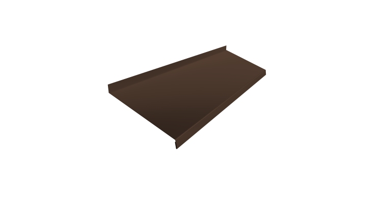 Отлив простой 250 0,45 PE с пленкой RAL 8017 шоколад (2м)