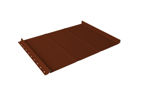 Кликфальц Line Grand Line 0.5 Satin с пленкой на замках RAL 3009 оксидно-красный