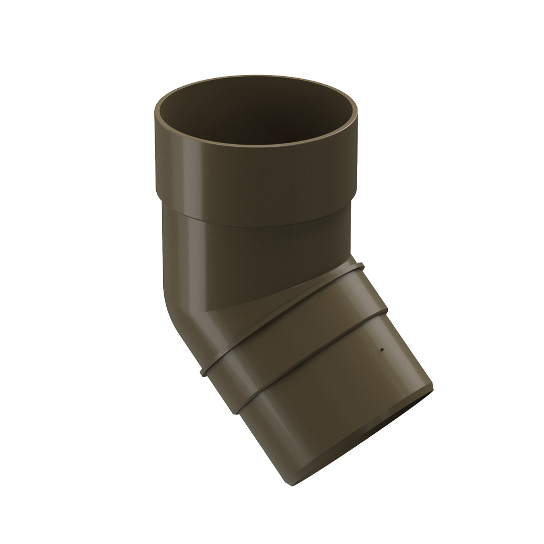 Колено 45˚ для водосточной трубы Premium, каштан