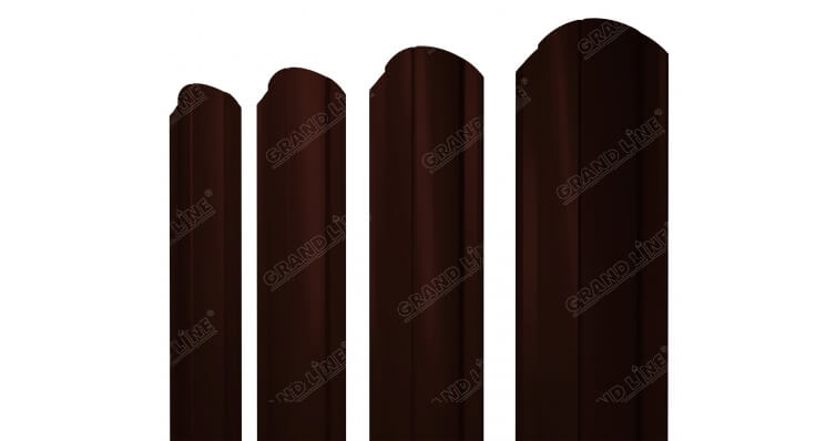 Штакетник Круглый фигурный 0,5 Atlas RR 32 темно-коричневый