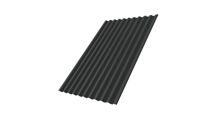 Профнастил С21R GL 0,5 Rooftop Бархат RAL 7016 антрацитово-серый