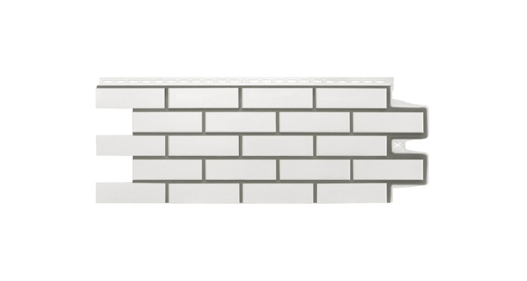 Фасадная панель GL Клинкерный кирпич Design молочный со швом RAL 7006