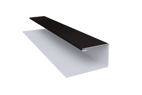 Планка П-образная Экобрус Grand Line 0,45 PE с пленкой RAL 9005 черный (2м)