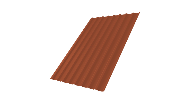 Профнастил С20В 0,5 Satin Мatt RAL 8004 терракота