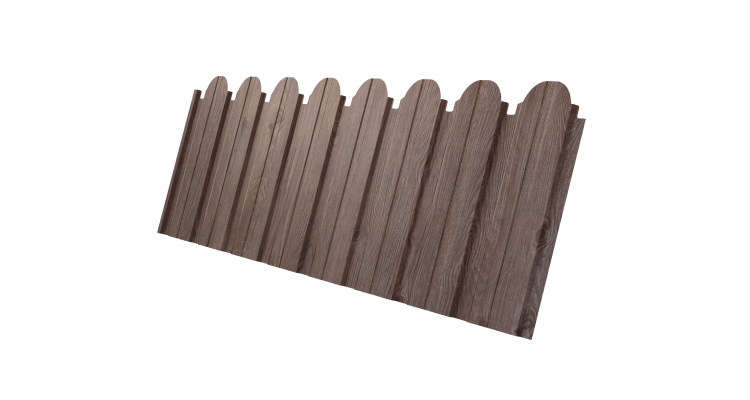 Профнастил С10B фигурный 0,45 Print Elite White Wood TwinColor