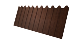 Профнастил С8А фигурный 0,45 Print Elite Choco Wood TwinColor