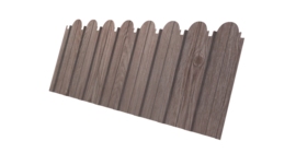 Профнастил С10A фигурный 0,45 Print Elite White Wood TwinColor