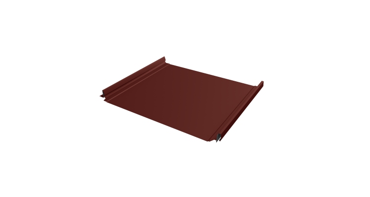 Кликфальц Pro Grand Line 0,45 PE с пленкой на замках RAL 3009 оксидно-красный