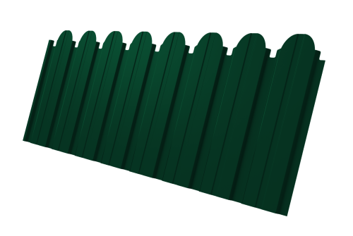 Профнастил С10B фигурный 0,45 Drap TX RAL 6005 зеленый мох