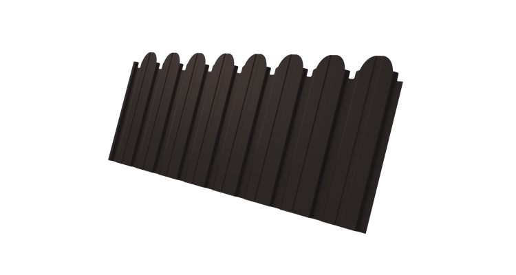 Профнастил С10B фигурный 0,5 PurPro RR 32 темно-коричневый