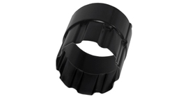 Соединитель трубы 100 мм Мatt RAL 9005 черный