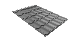 Металлочерепица классик GL 0,45 PE RAL 9006 бело-алюминиевый