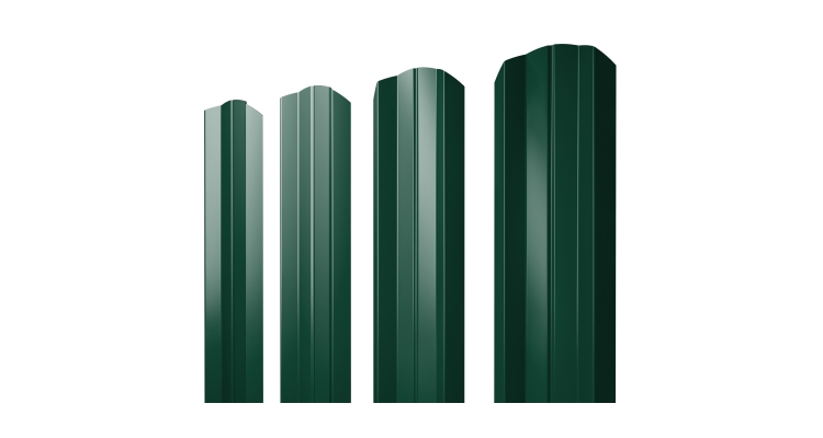 Штакетник М-образный A фигурный 0,5 Satin RAL 6005 зеленый мох