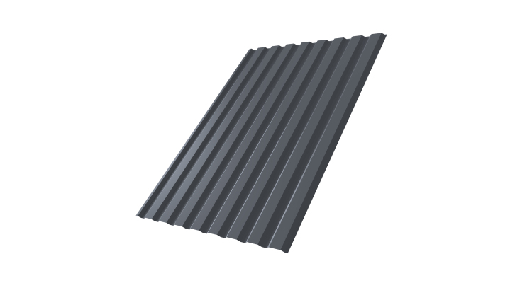 Профнастил С20A 0,4 PE-Matt-Double RAL 7024 мокрый асфальт