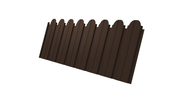 Профнастил C10B фигурный 0.5 PurPro Matt 275 RAL 8017 шоколад