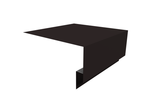 Планка околооконная сложная Блок-хаус new 200х75х27 0,45 Drap RAL 9005 черный (2м)