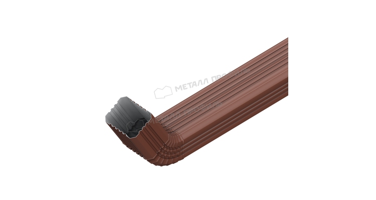 Труба водосточная с коленом Металл Профиль БЮДЖЕТ 76х102х1000 RAL 8017