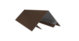 Планка угла внешнего составная верхняя 0,5 Satin с пленкой RAL 8017 шоколад (3м)