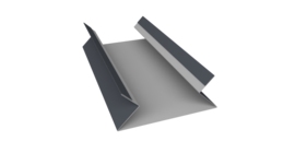 Планка угла внутреннего составная верхняя 0,5 Satin с пленкой RAL 7024 мокрый асфальт (2м)