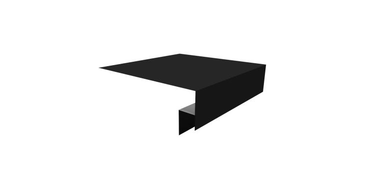 Планка околооконная сложная Экобрус Grand Line 200х50х25 0,45 Drap TR RAL 9005 черный (3м)