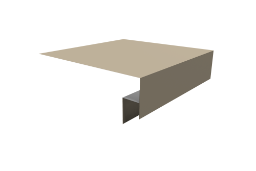 Планка околооконная сложная Экобрус Grand Line 200х50х25 0,5 Satin с пленкой RAL 1015 светлая слоновая кость (2м)