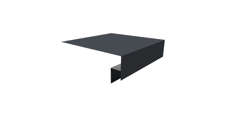 Планка околооконная сложная Экобрус Grand Line 250х50х25 0,5 Satin с пленкой RAL 7024 мокрый асфальт (3м)