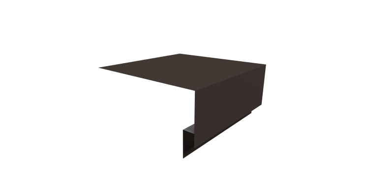 Планка околооконная сложная Экобрус Grand Line 250х75х25 0,45 Drap ST RR 32 темно-коричневый (3м)