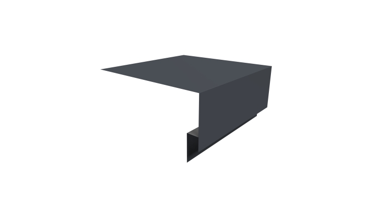 Планка околооконная сложная Экобрус Grand Line 250х75х25 0,5 Satin Matt RAL 7024 мокрый асфальт (2м)