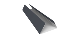 Планка стыковочная составная нижняя 0,45 Drap RAL 7024 мокрый асфальт (2м)