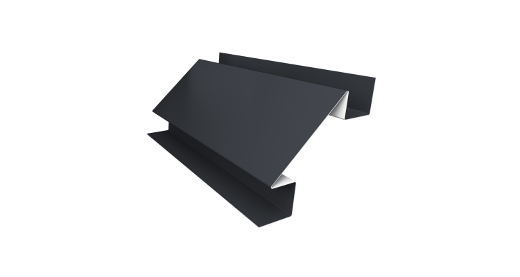 Угол внутренний сложный 75мм 0,45 Drap TX RAL 7024 мокрый асфальт (2м)