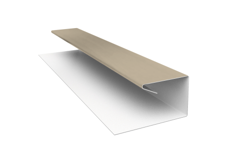 Планка П-образная завершающая сложная (КД) 0,45 Drap TX RAL 1015 светлая слоновая кость (2м)