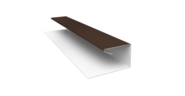 Планка П-образная завершающая сложная (КД) 0,45 Drap TX RAL 8017 шоколад (2м)