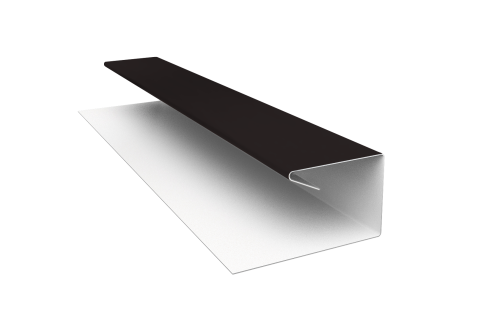 Планка П-образная завершающая сложная (КД) 0,45 Drap TX RAL 9005 черный (3м)