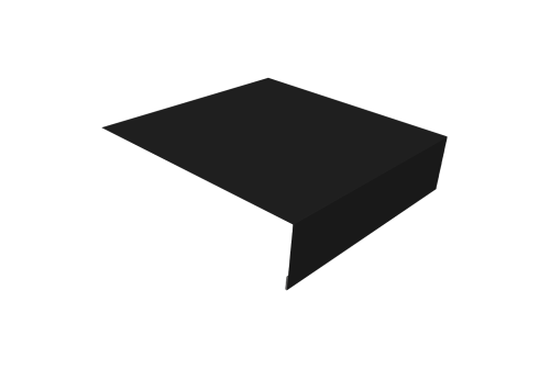 Планка околооконная простая 200х50 0,45 Drap TX RAL 9005 черный (3м)