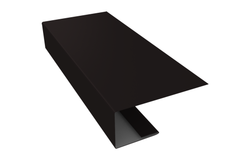 J-Профиль 18мм 0,45 Drap RAL 9005 черный (3м)