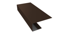 J-Профиль 18мм 0,5 Satin с пленкой RAL 8017 шоколад (2м)