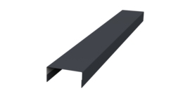 Крышка 30х15 жалюзи Texas 0,45 PE RAL 7024 мокрый асфальт (2м)