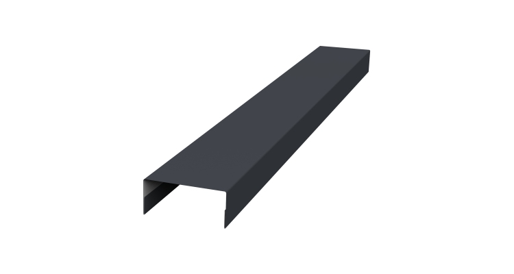 Крышка 30х20 жалюзи Texas 0,7 PE RAL 7024 мокрый асфальт (3м)