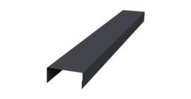 Крышка 30х20 жалюзи Texas 0,45 Drap TwinColor RAL 7024 мокрый асфальт (2м)