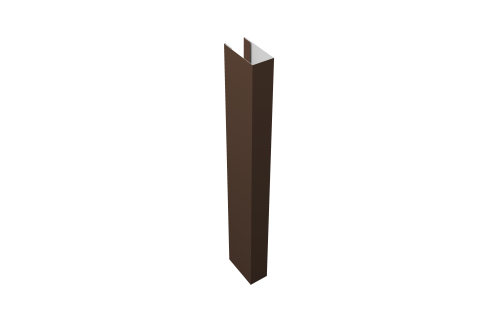 Стойка Texas 0,45 Drap TX RAL 8017 шоколад для калиток и ворот (2м)