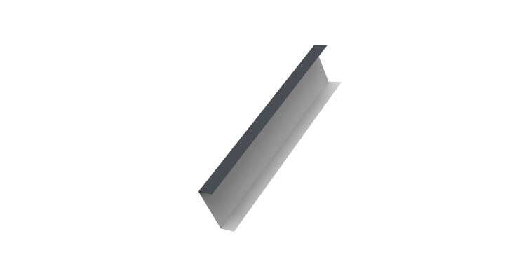 Декоративная накладка на столб универсальная 60х60 для забора жалюзи 0,5 Satin RAL 7024 мокрый асфальт (2м)