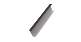 Декоративная накладка на столб универсальная 60х60 для забора жалюзи 0,5 Rooftop Бархат RR 32 темно-коричневый (2,5м)