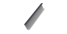 Декоративная накладка на столб универсальная 62х55 для забора жалюзи 0,45 Drap TX RAL 7024 мокрый асфальт (3м)