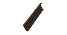 Декоративная накладка на столб универсальная 62х55 для забора жалюзи 0,45 Drap TwinColor RAL 8017 шоколад (2м)