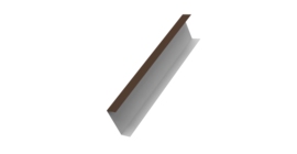 Декоративная накладка на столб универсальная 80х80 для забора жалюзи 0,5 Satin Matt TX RAL 8017 шоколад (2м)