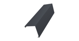 Декоративная накладка на столб универсальная угловая 62х55 для забора жалюзи 0,5 Drap TX RAL 7024 мокрый асфальт (3м)