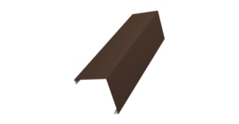 Декоративная накладка на столб универсальная угловая 80х80 для забора жалюзи 0,45 Drap TR RAL 8017 шоколад (2м)