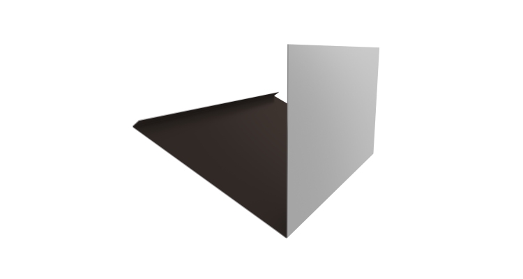 Планка примыкание верхнее к трубе фальц Grand Line 0,5 Satin Matt RR 32 темно-коричневый (3м)