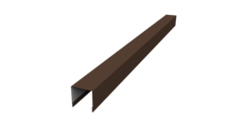 Планка вертикальная лицевая для забора жалюзи Palermo 0,45 Drap ST RAL 8017 шоколад (1,8м)